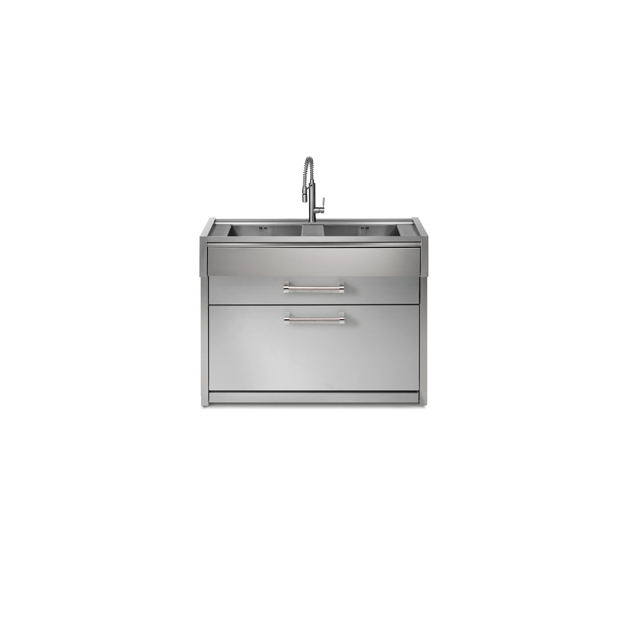 ΜΟΝΑΔΑ ΔΙΠΛΟΥ ΝΕΡΟΧΥΤΗ 120εκ. ΜΕ 2 ΣΥΡΤΑΡΙΑ INOX | STEEL SWING | ΜΟΝΤΕΛΟ: G12C-L2-SS